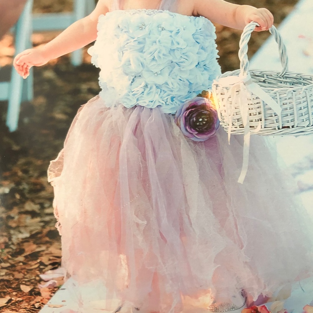 Romantic garden fairy flower girl dress